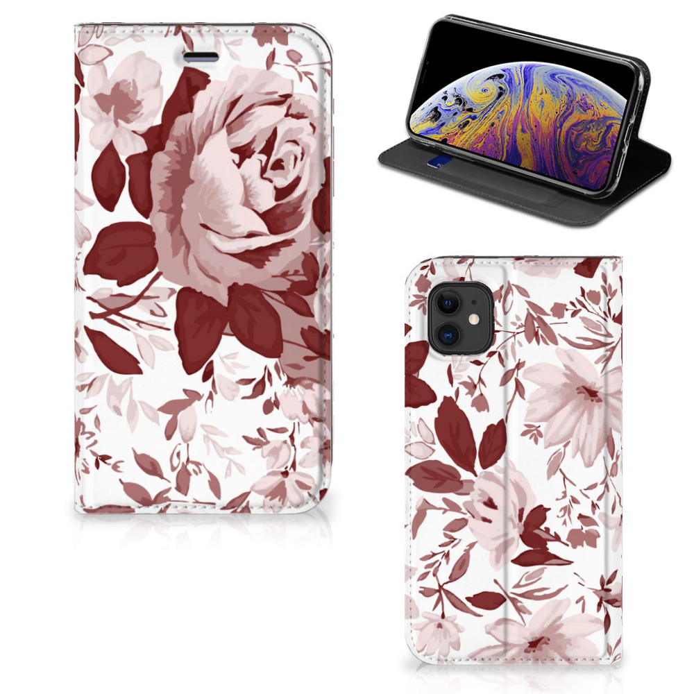 Bookcase Apple iPhone 11 Watercolor Flowers