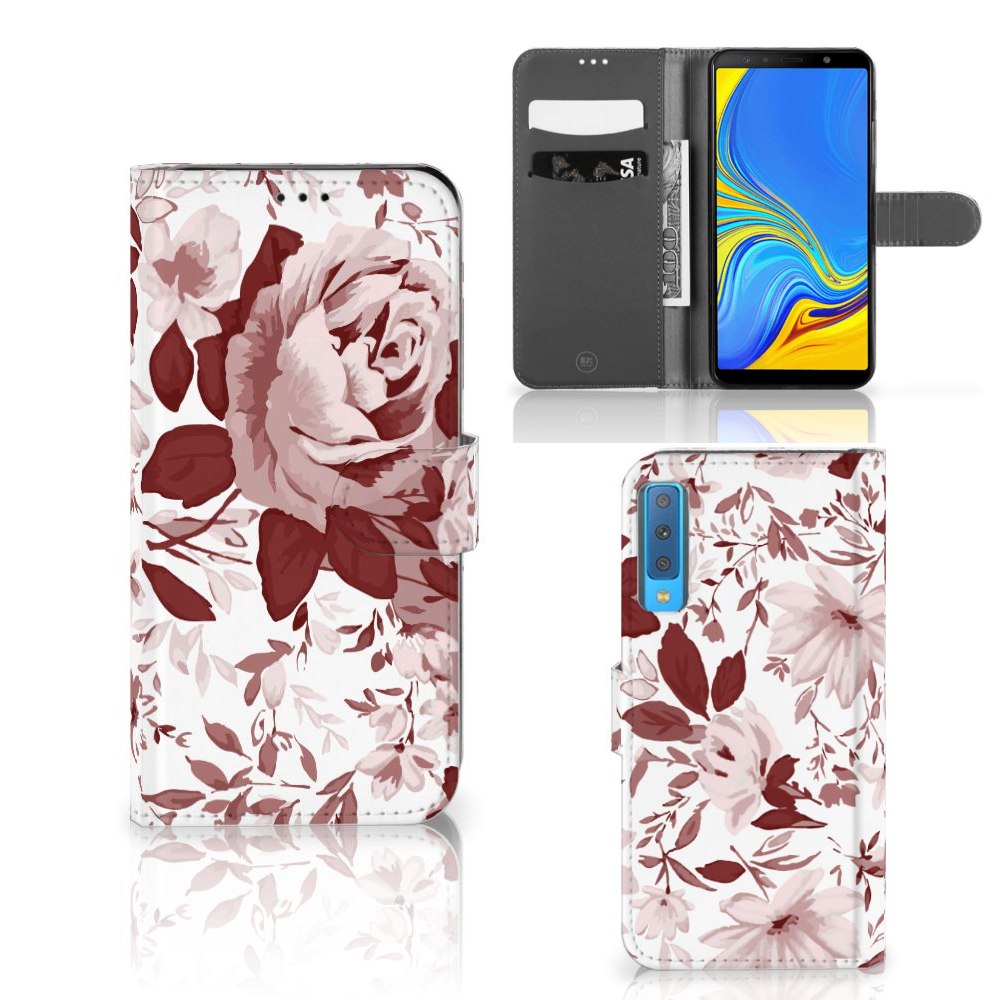 Hoesje Samsung Galaxy A7 (2018) Watercolor Flowers