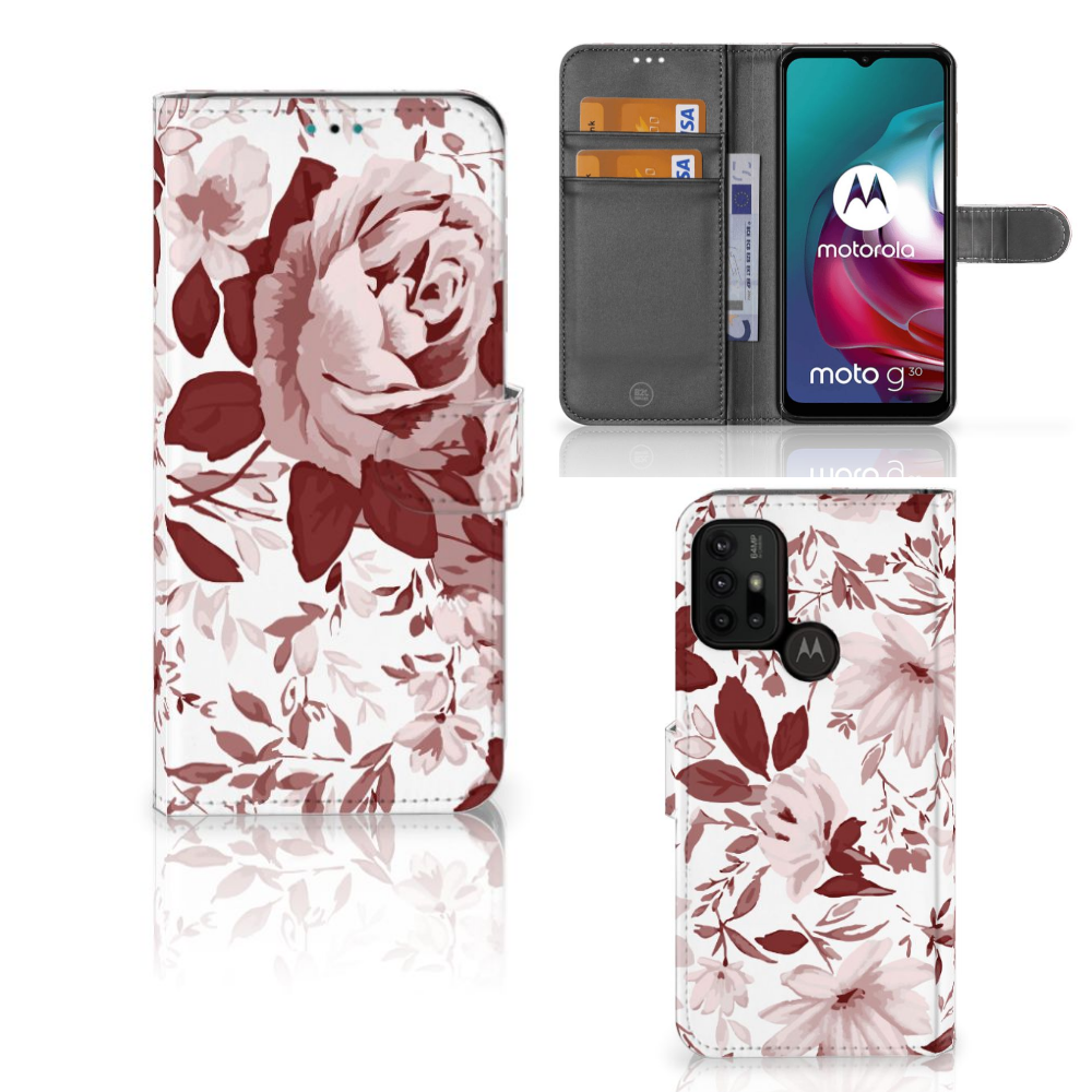 Hoesje Motorola Moto G10 | G20 | G30 Watercolor Flowers