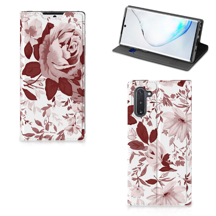 Bookcase Samsung Galaxy Note 10 Watercolor Flowers