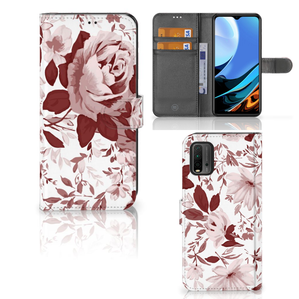 Hoesje Xiaomi Redmi 9T | Poco M3 Watercolor Flowers