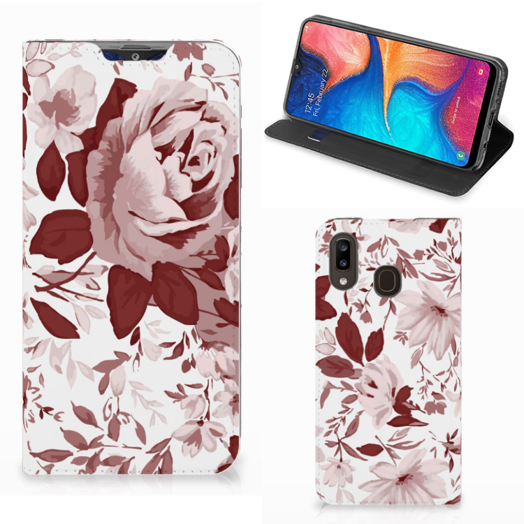 Bookcase Samsung Galaxy A30 Watercolor Flowers