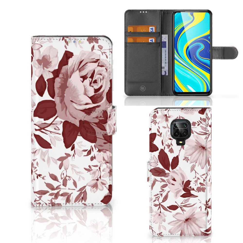 Hoesje Xiaomi Redmi Note 9 Pro | Note 9S Watercolor Flowers