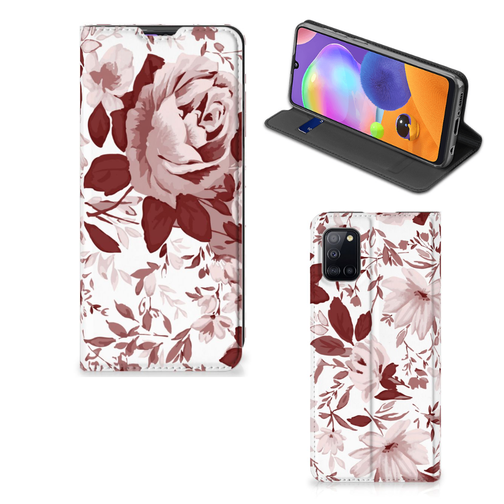 Bookcase Samsung Galaxy A31 Watercolor Flowers
