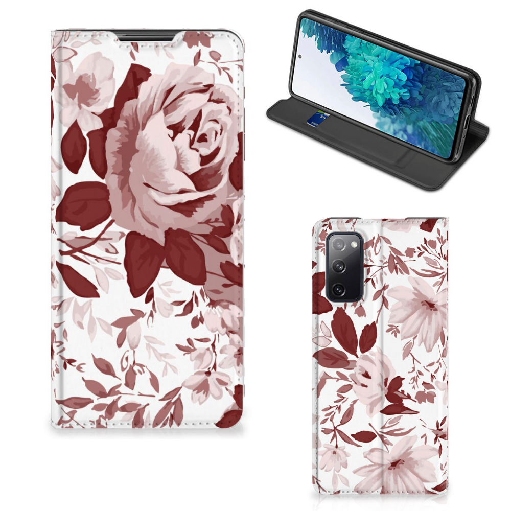 Bookcase Samsung Galaxy S20 FE Watercolor Flowers