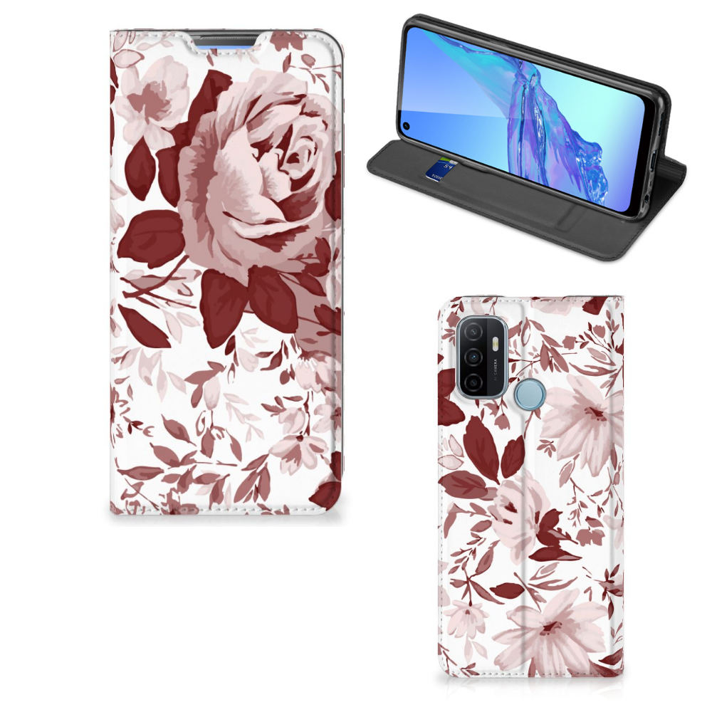 Bookcase OPPO A53 | A53s Watercolor Flowers