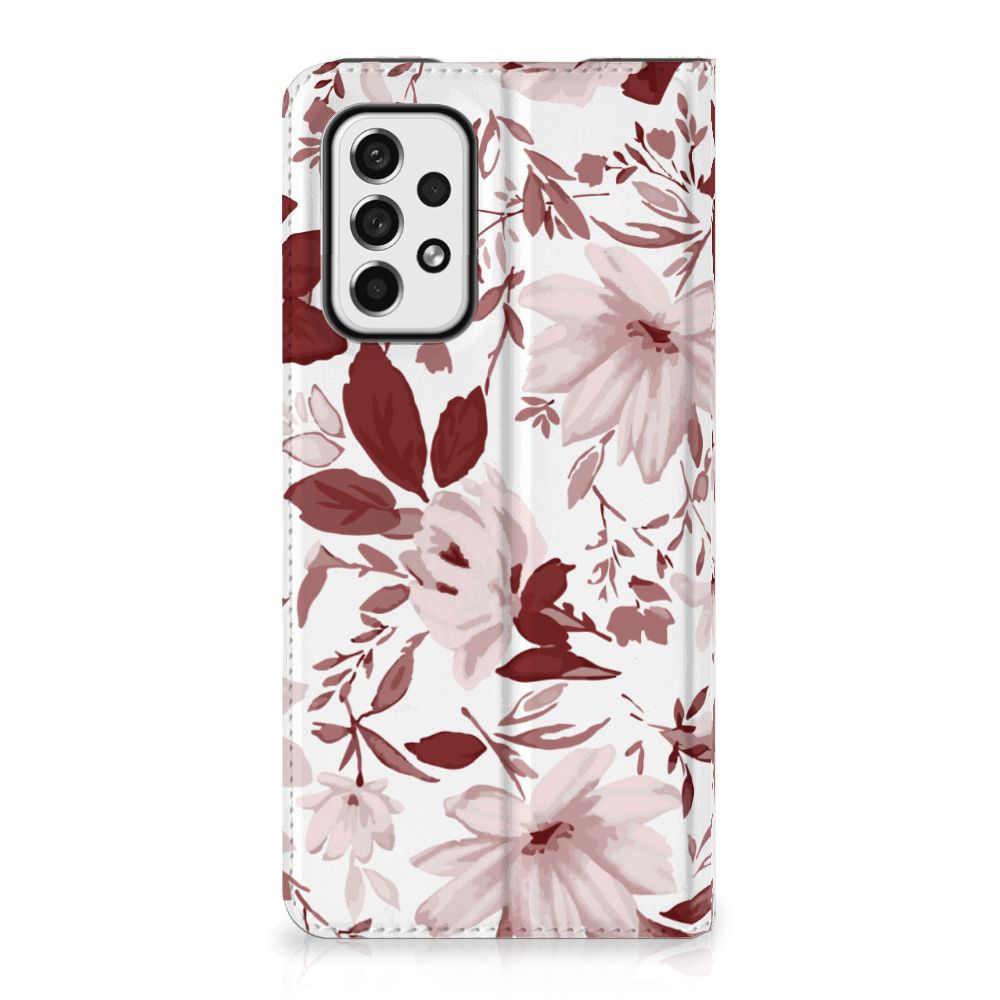 Bookcase Samsung Galaxy A73 Watercolor Flowers
