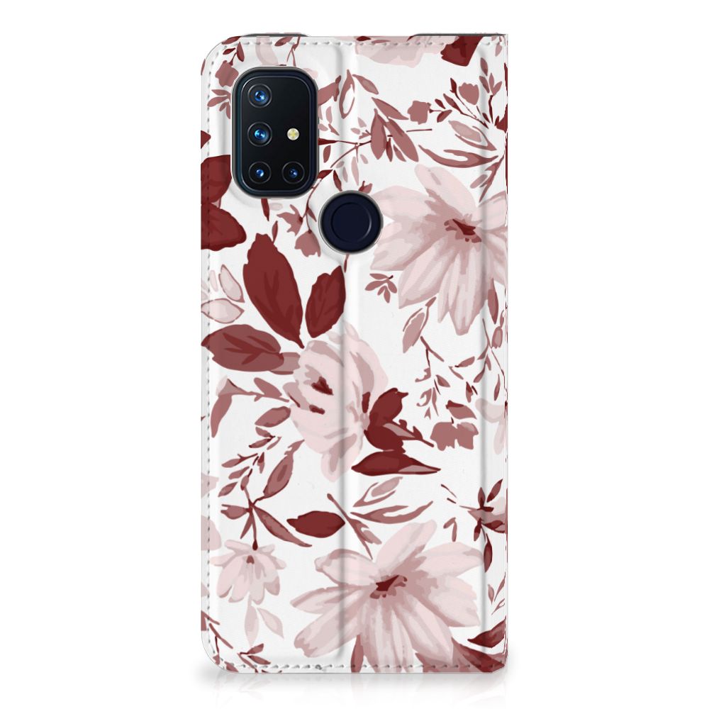 Bookcase OnePlus Nord N10 5G Watercolor Flowers