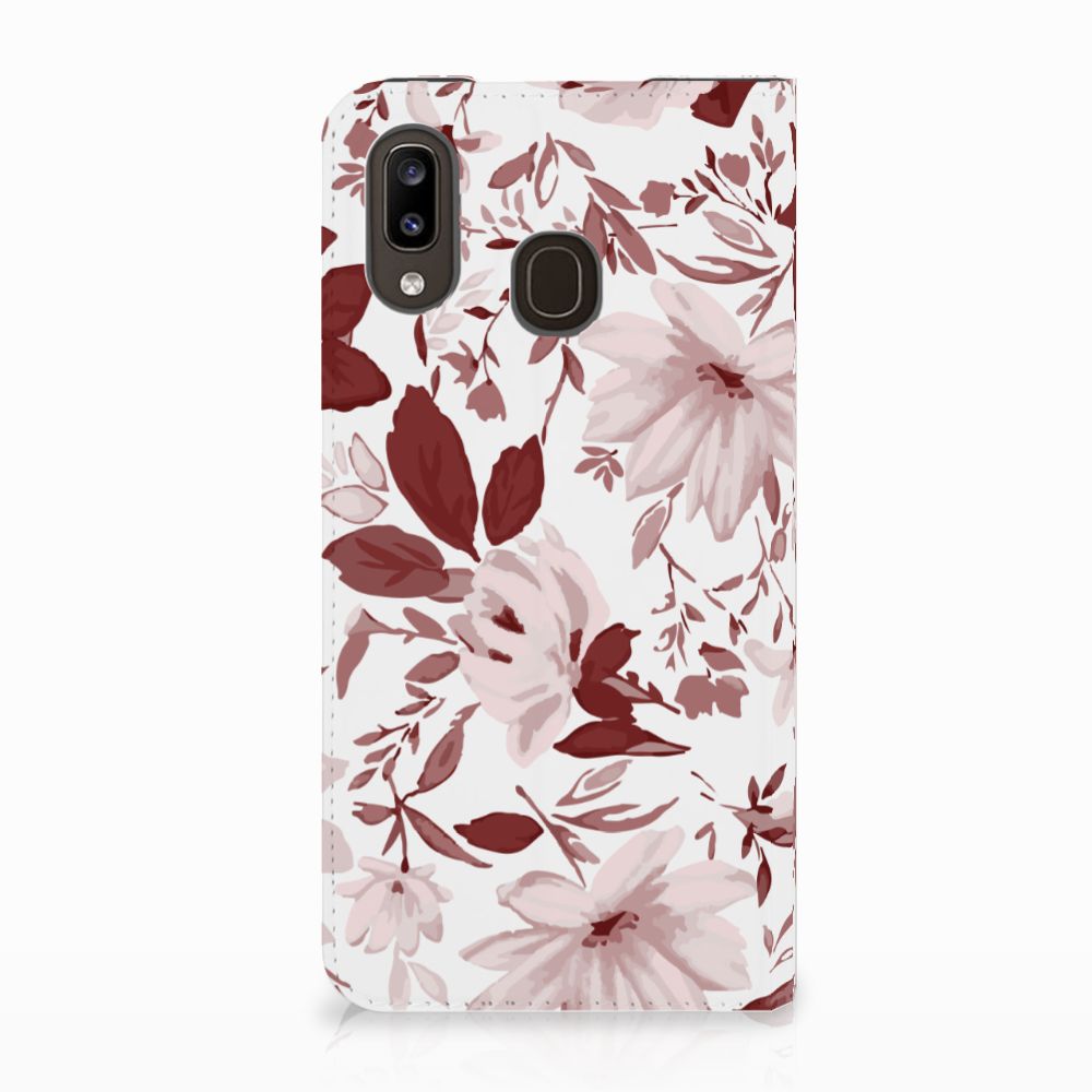 Bookcase Samsung Galaxy A30 Watercolor Flowers