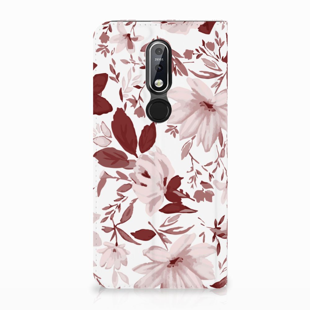Bookcase Nokia 7.1 (2018) Watercolor Flowers