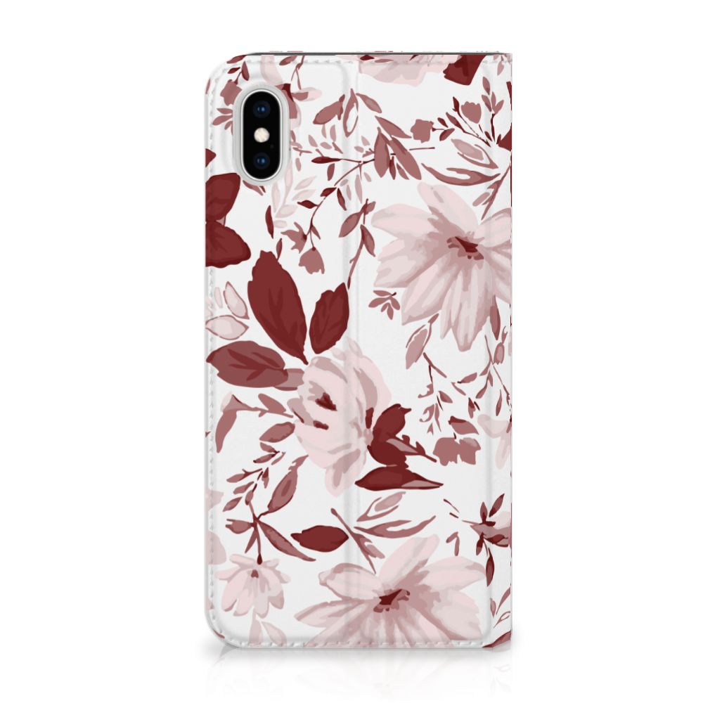 Bookcase Apple iPhone Xs Max Watercolor Flowers