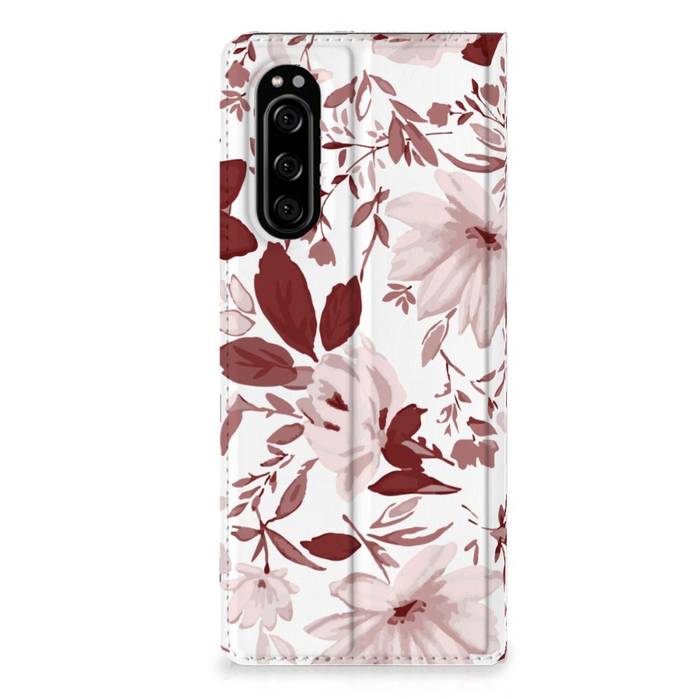 Bookcase Sony Xperia 5 Watercolor Flowers
