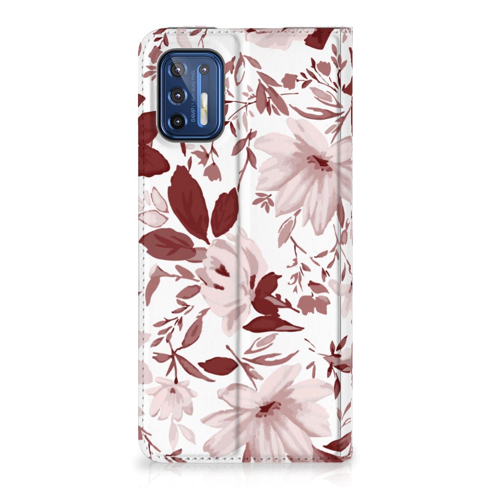 Bookcase Motorola Moto G9 Plus Watercolor Flowers