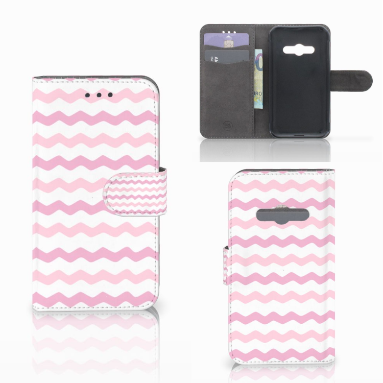 Samsung Galaxy Xcover 3 | Xcover 3 VE Telefoon Hoesje Waves Roze