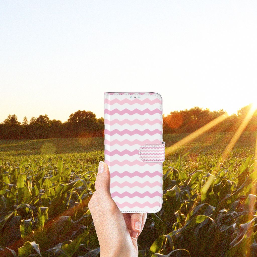 Samsung Galaxy A71 Telefoon Hoesje Waves Roze