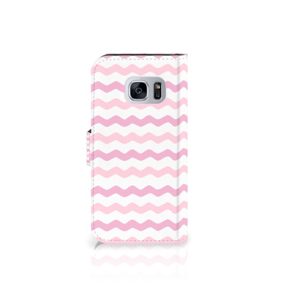 Samsung Galaxy S7 Telefoon Hoesje Waves Roze
