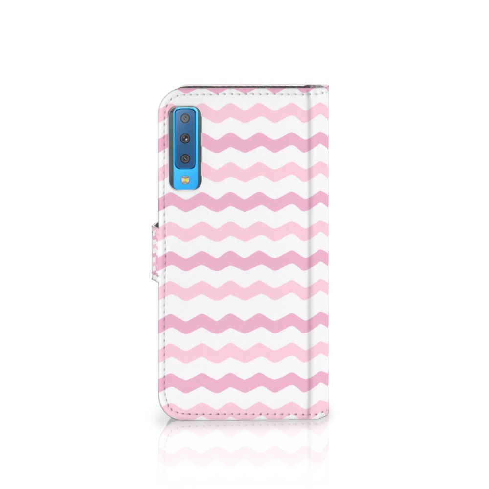 Samsung Galaxy A7 (2018) Telefoon Hoesje Waves Roze