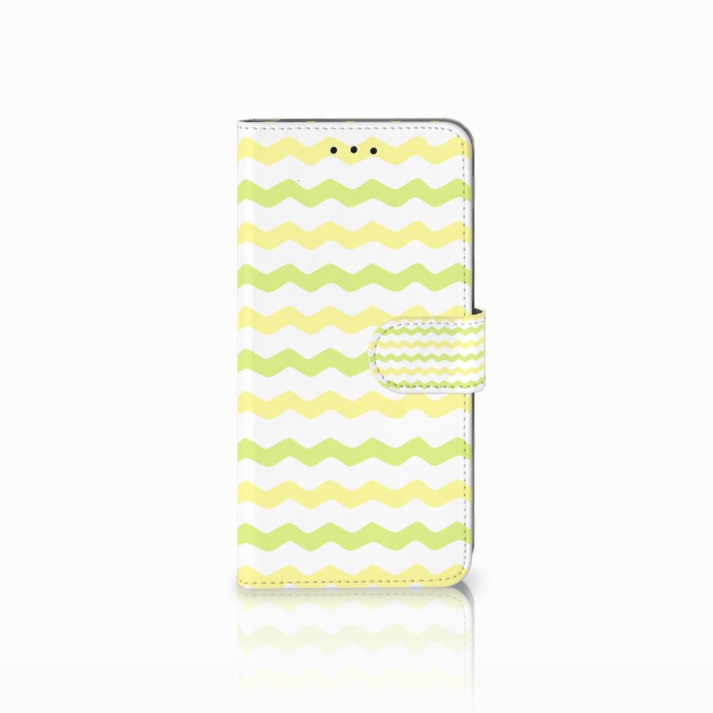 Samsung Galaxy A6 Plus 2018 Telefoon Hoesje Waves Yellow