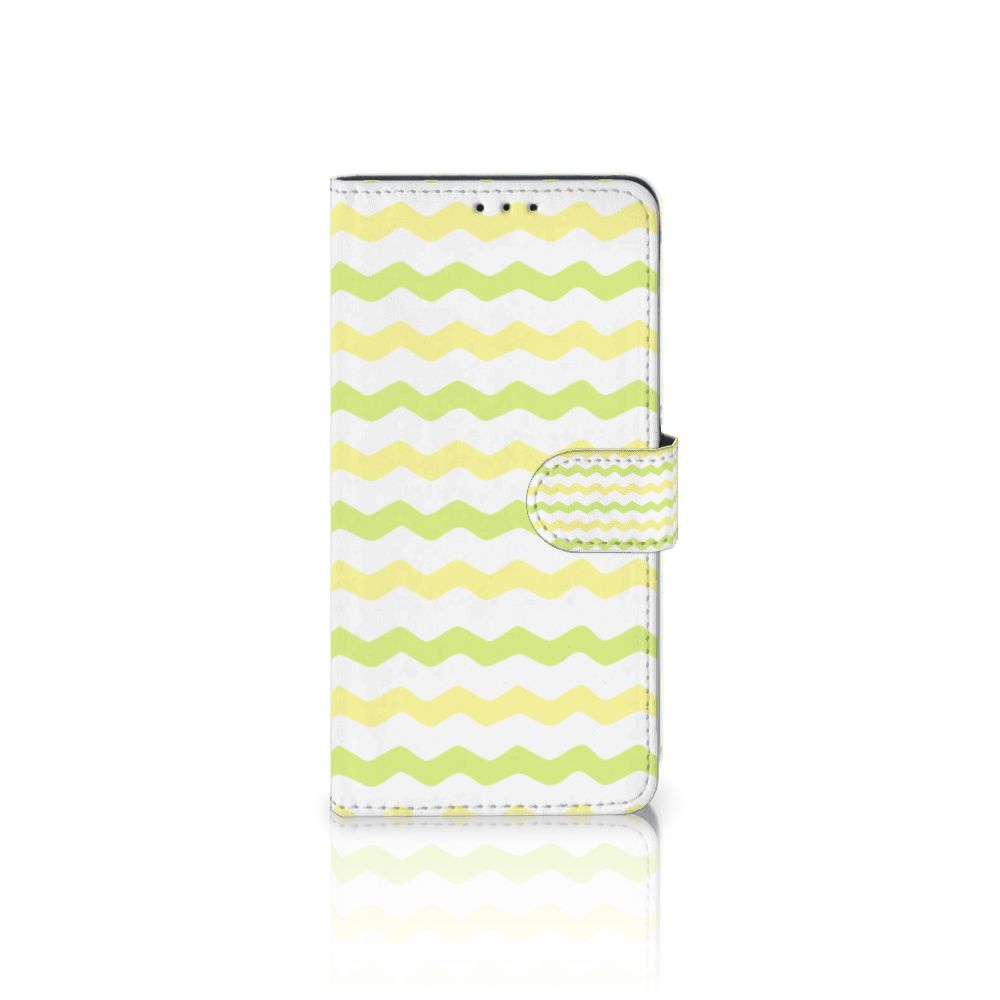 Samsung Galaxy A8 Plus (2018) Telefoon Hoesje Waves Yellow