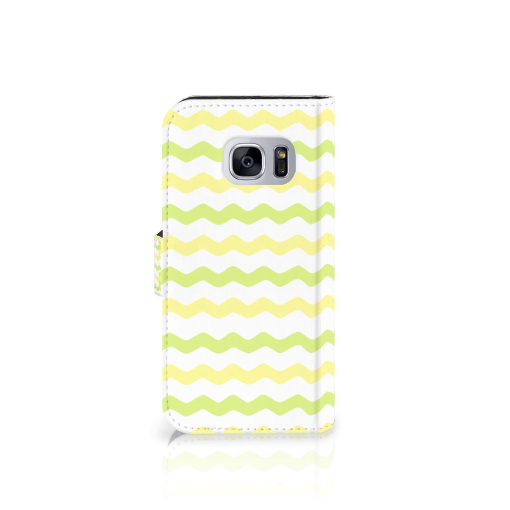 Samsung Galaxy S7 Telefoon Hoesje Waves Yellow