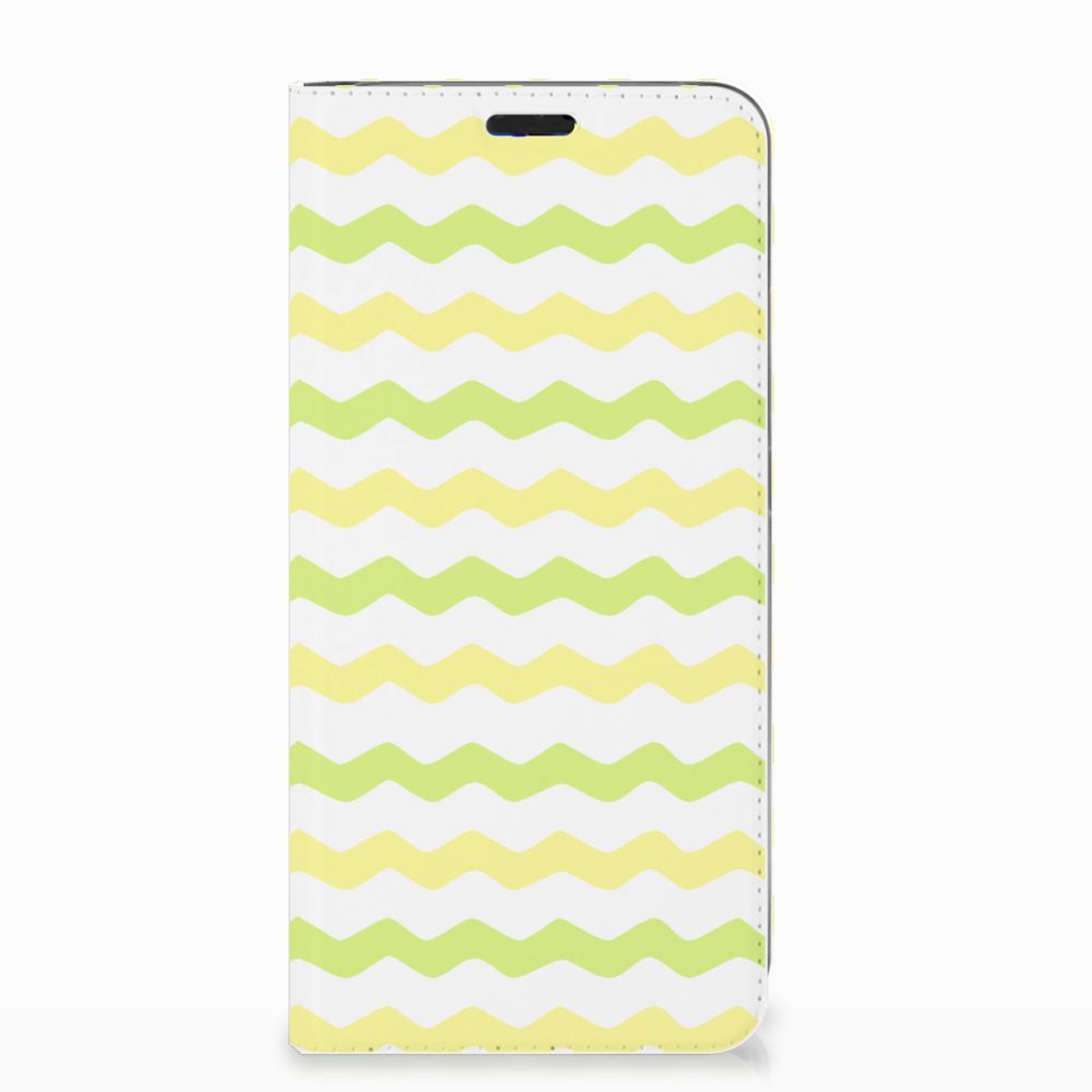 LG V40 Thinq Hoesje met Magneet Waves Yellow