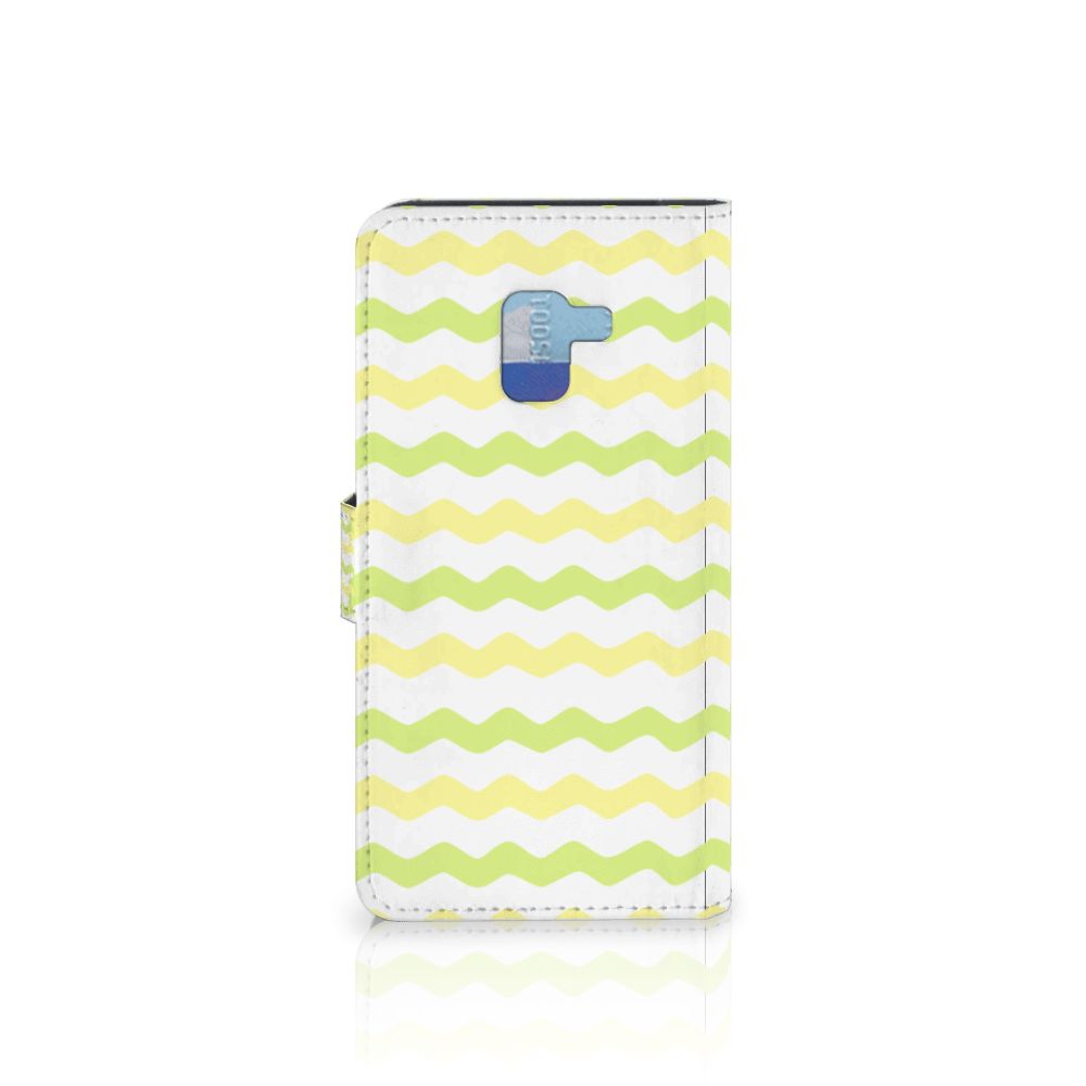 Samsung Galaxy A8 Plus (2018) Telefoon Hoesje Waves Yellow