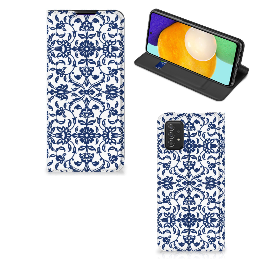 Samsung Galaxy A03s Smart Cover Flower Blue