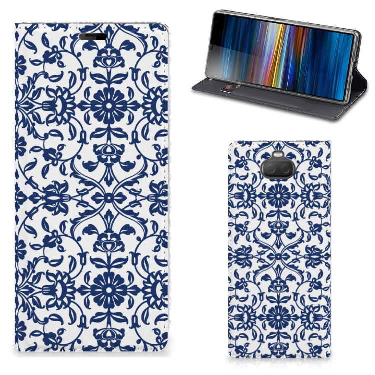 Sony Xperia 10 Plus Smart Cover Flower Blue