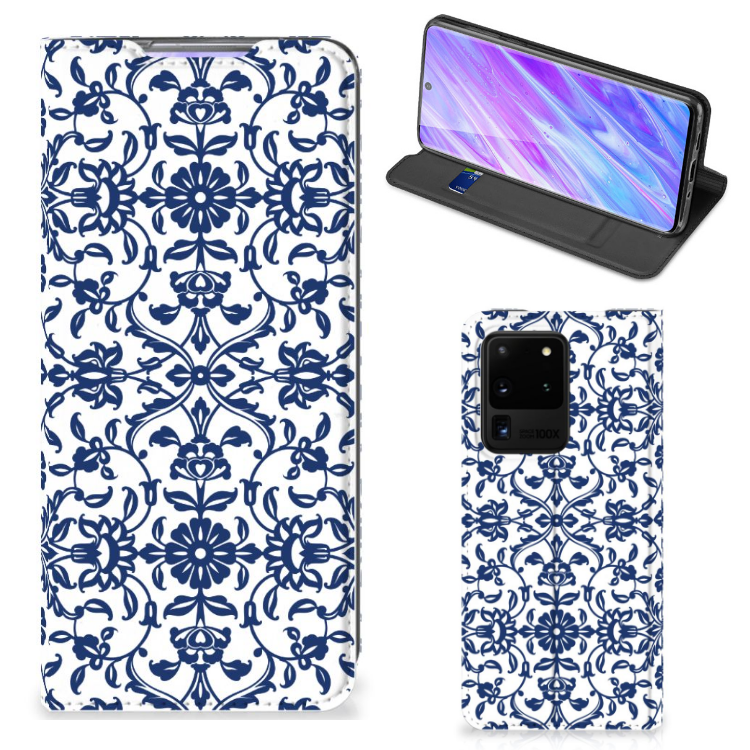 Samsung Galaxy S20 Ultra Smart Cover Flower Blue