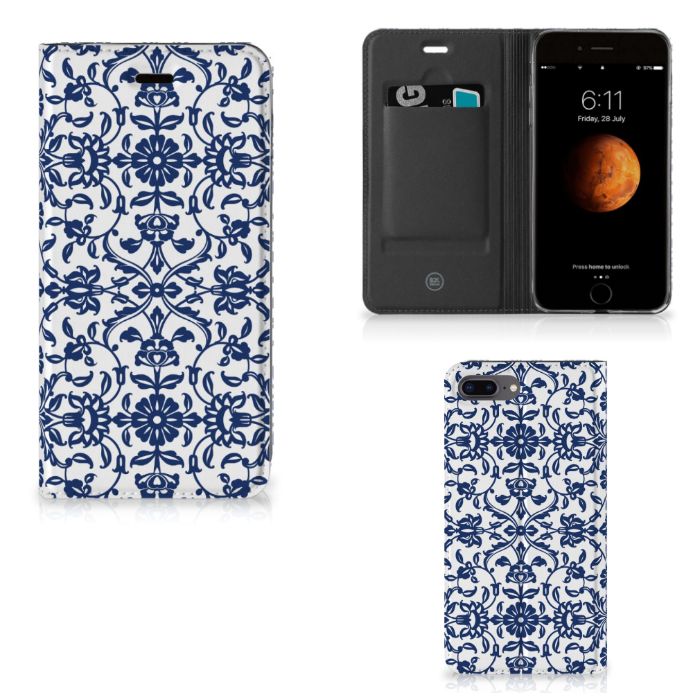 Apple iPhone 7 Plus | 8 Plus Smart Cover Flower Blue