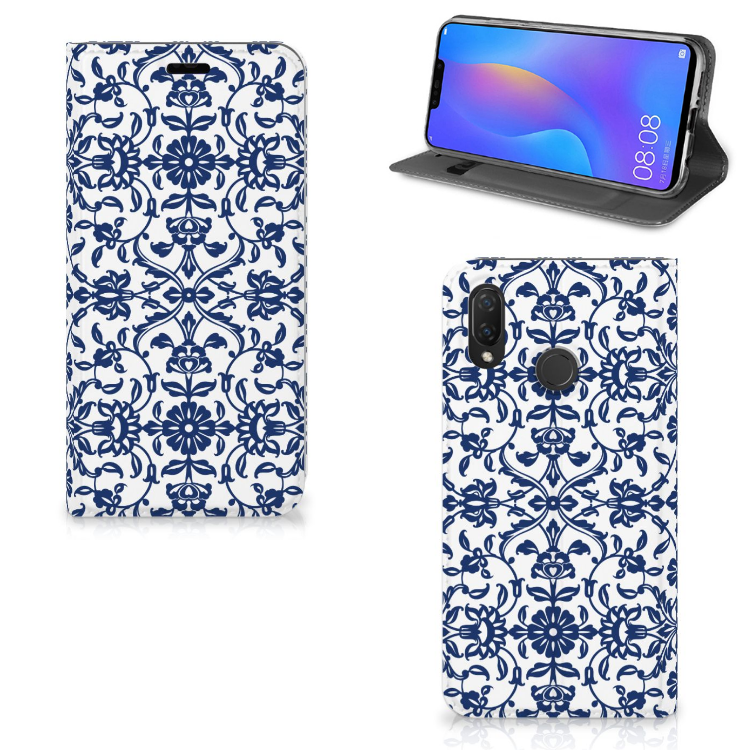 Huawei P Smart Plus Smart Cover Flower Blue