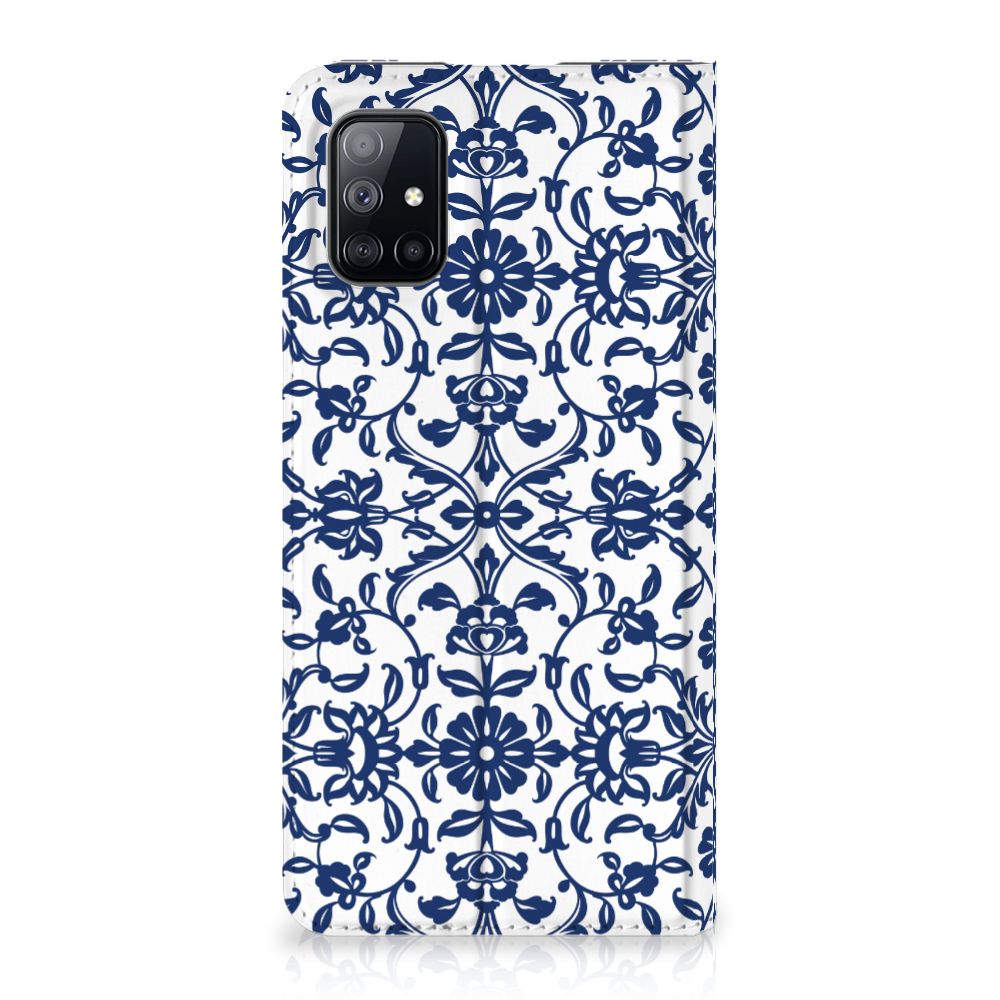 Samsung Galaxy M51 Smart Cover Flower Blue