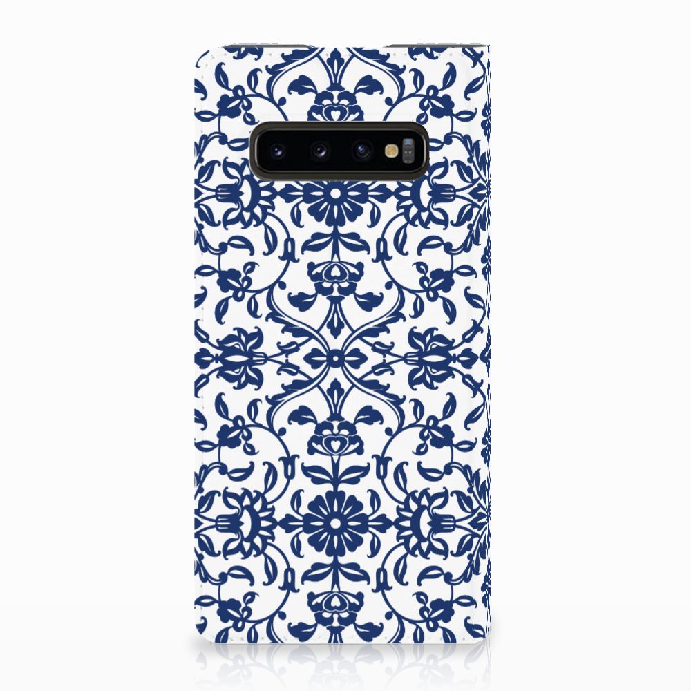 Samsung Galaxy S10 Plus Smart Cover Flower Blue