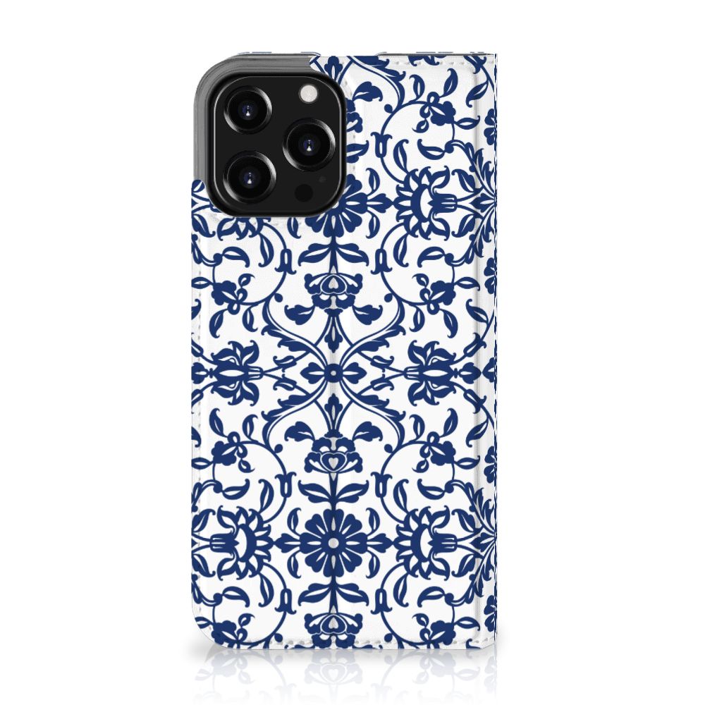 iPhone 13 Pro Max Smart Cover Flower Blue