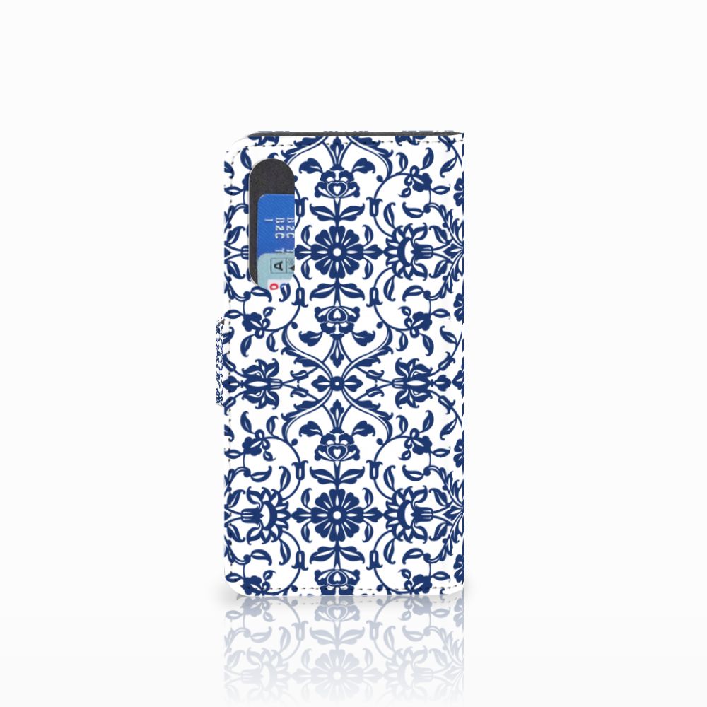 Huawei P30 Hoesje Flower Blue