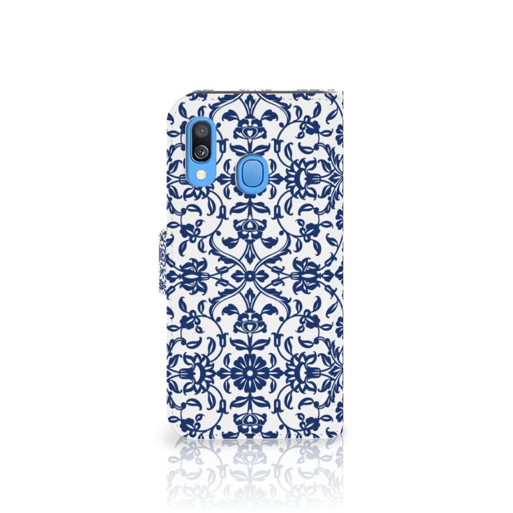 Samsung Galaxy A40 Hoesje Flower Blue
