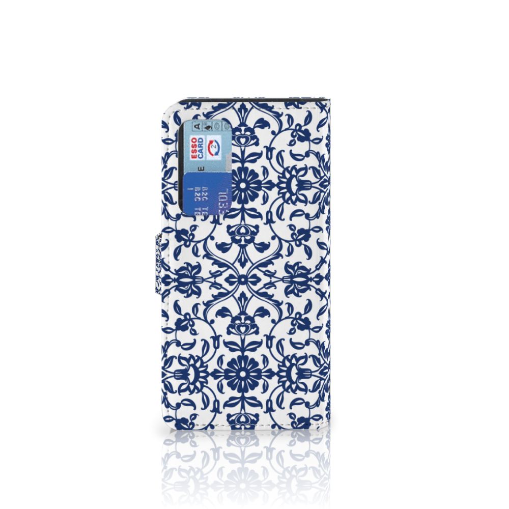 Huawei P40 Hoesje Flower Blue