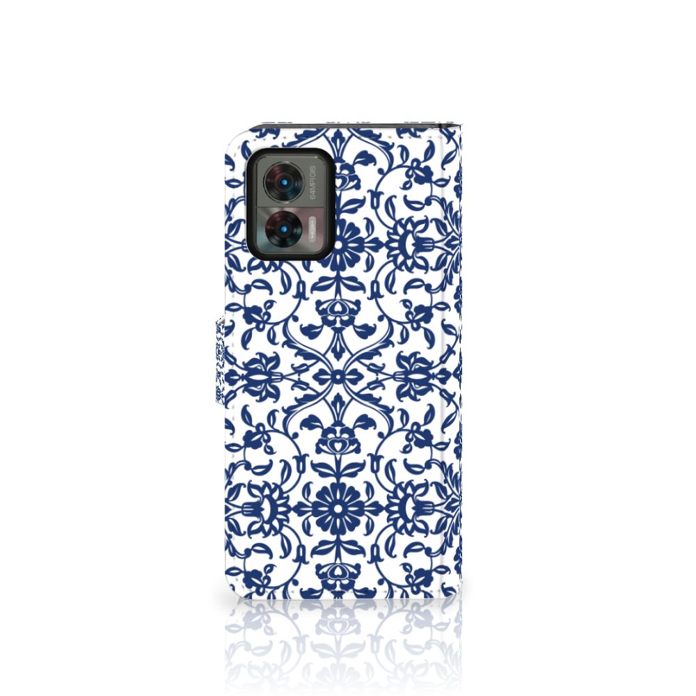Motorola Edge 30 Neo Hoesje Flower Blue