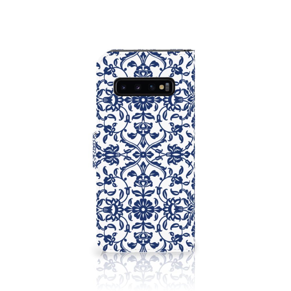 Samsung Galaxy S10 Hoesje Flower Blue