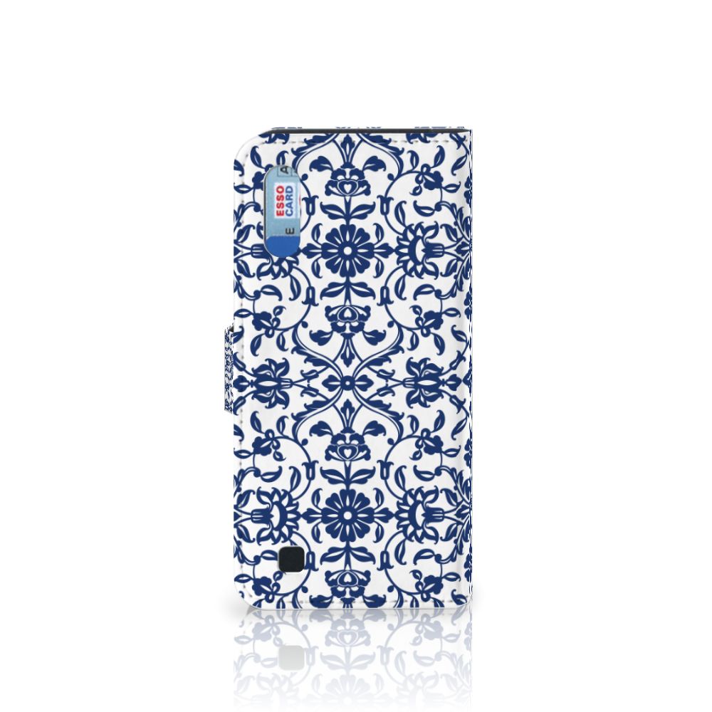 Samsung Galaxy M10 Hoesje Flower Blue