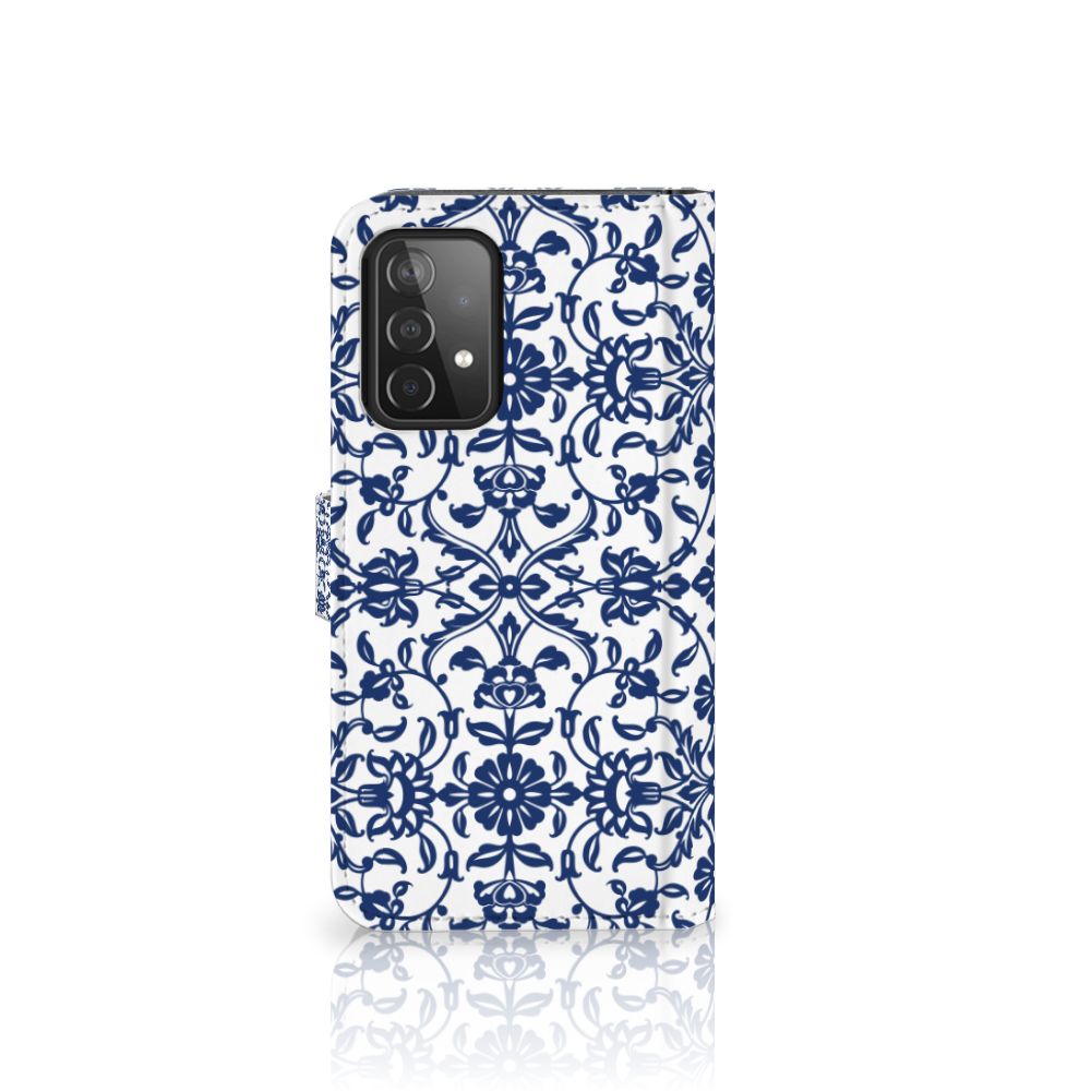Samsung Galaxy A52 Hoesje Flower Blue