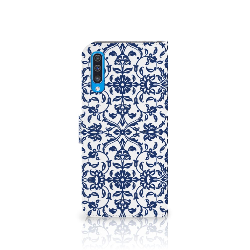 Samsung Galaxy A50 Hoesje Flower Blue