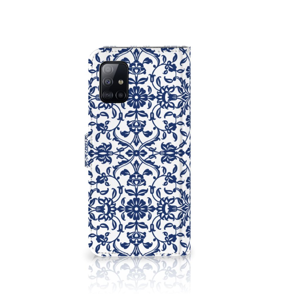 Samsung Galaxy A71 Hoesje Flower Blue