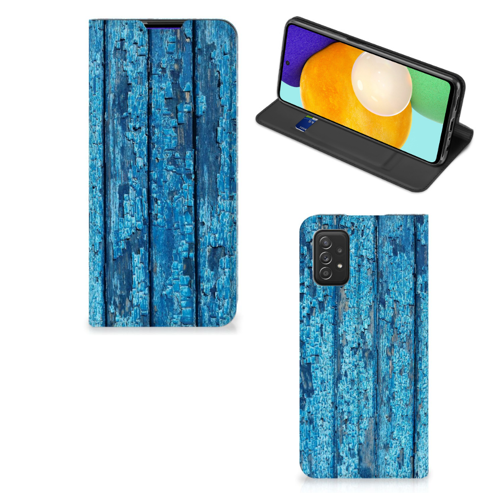 Samsung Galaxy A03s Book Wallet Case Wood Blue