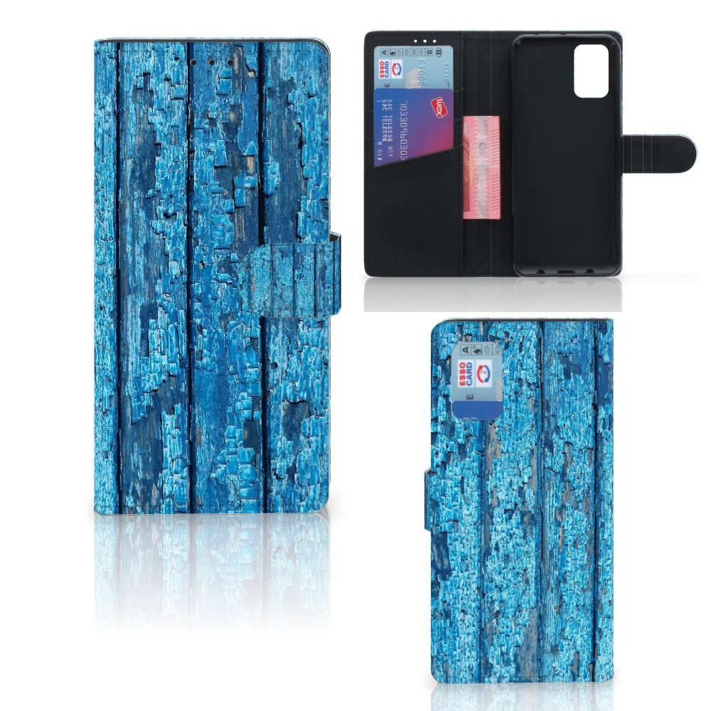 Samsung Galaxy A02s | M02s Book Style Case Wood Blue