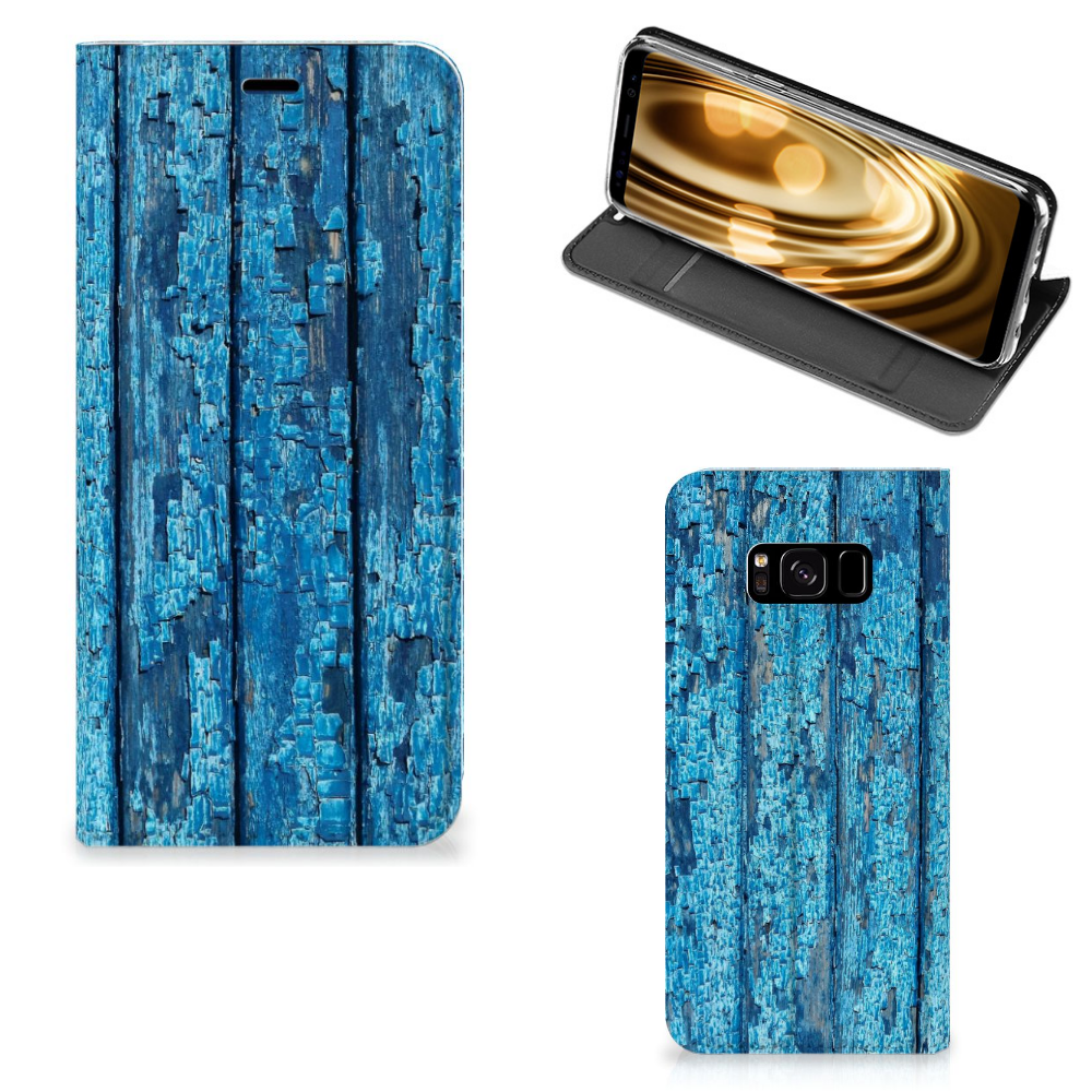 Samsung Galaxy S8 Book Wallet Case Wood Blue