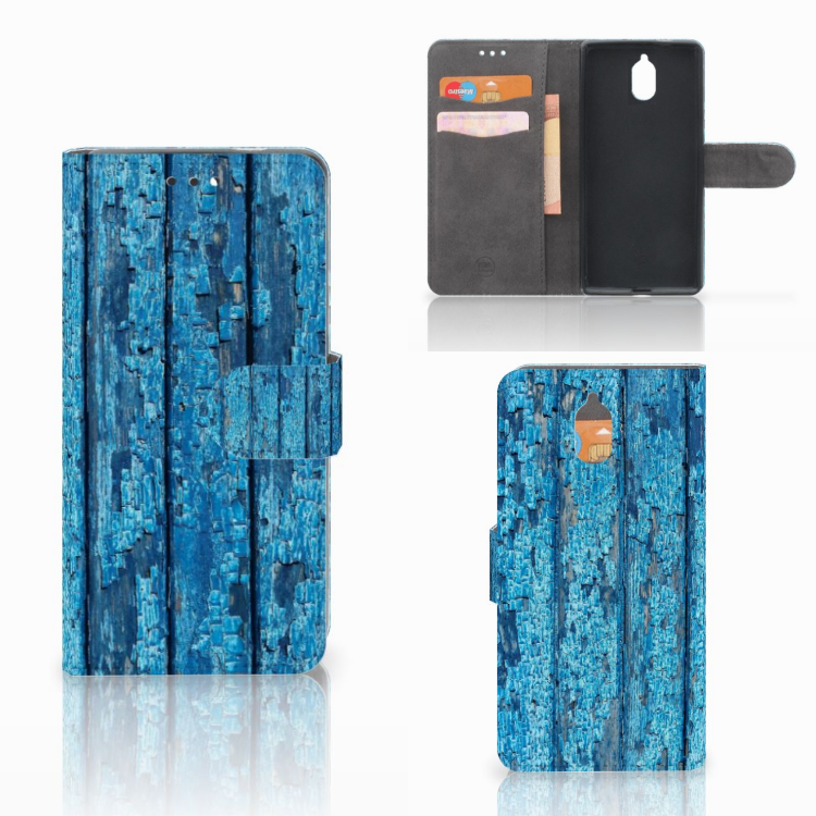 Nokia 3.1 (2018) Book Style Case Wood Blue