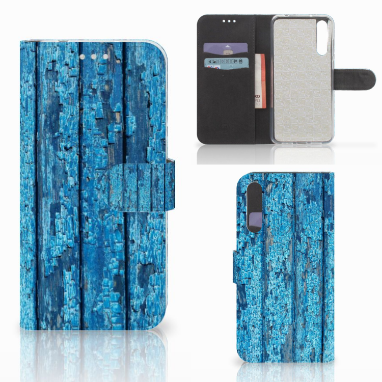 Huawei P20 Pro Uniek Boekhoesje Wood Blue