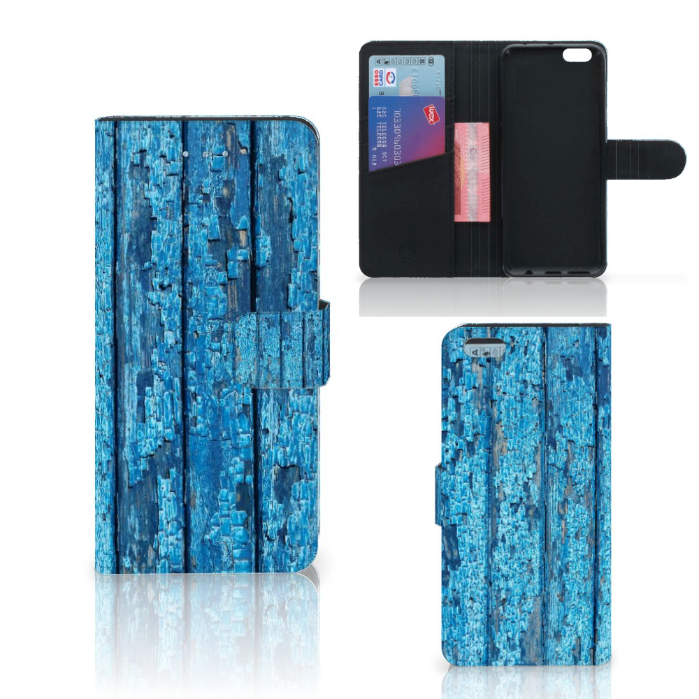 Apple iPhone 6 Plus | 6s Plus Book Style Case Wood Blue
