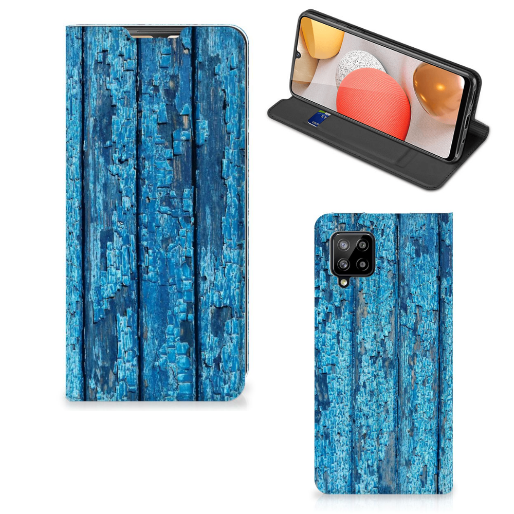 Samsung Galaxy A42 Book Wallet Case Wood Blue